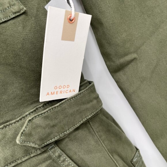 Good American Fit For Success Jumpsuit Size S Olive Green Cotton Stretch - Picture 11 of 15